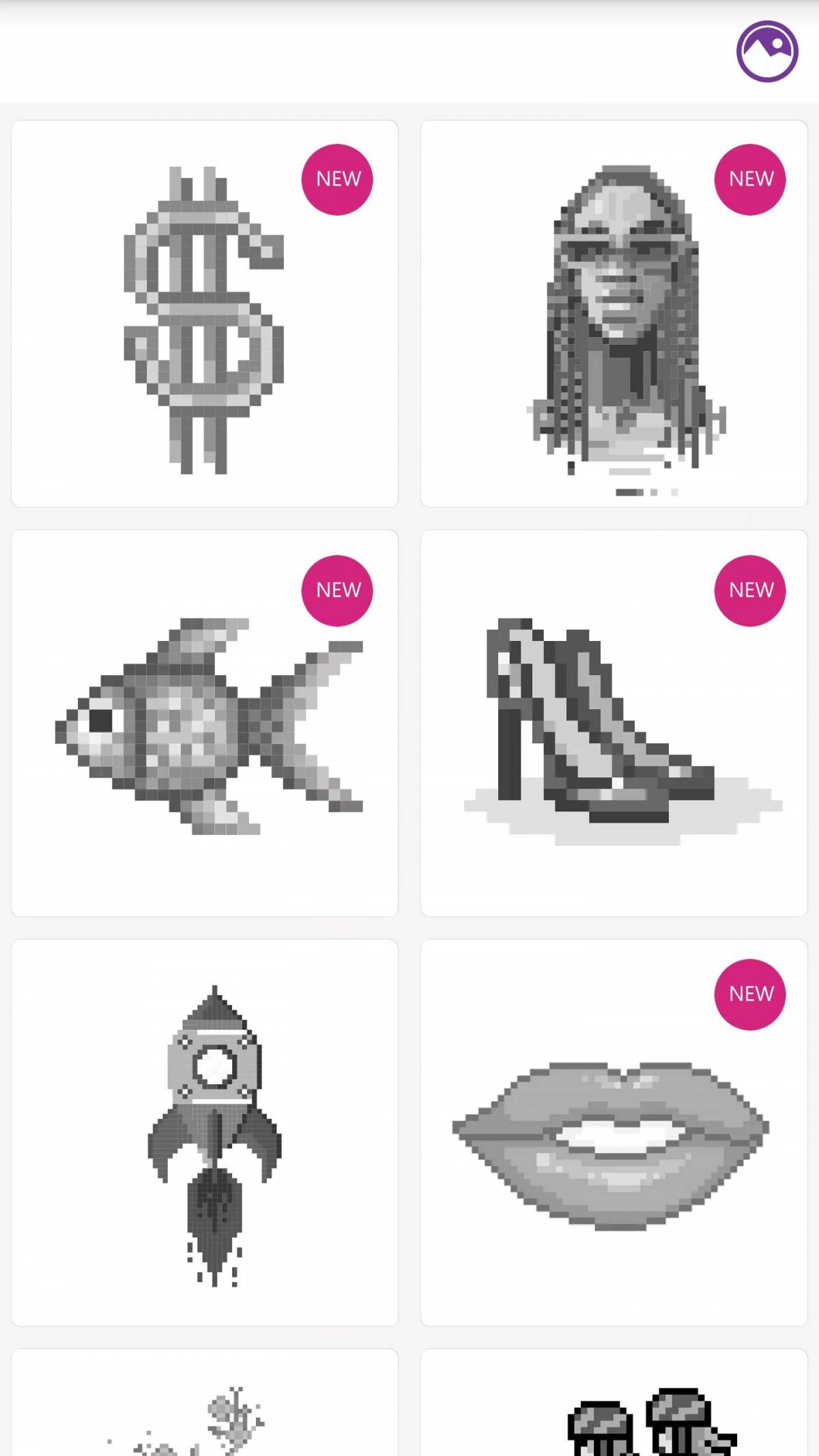 Jovial pixel art coloring page