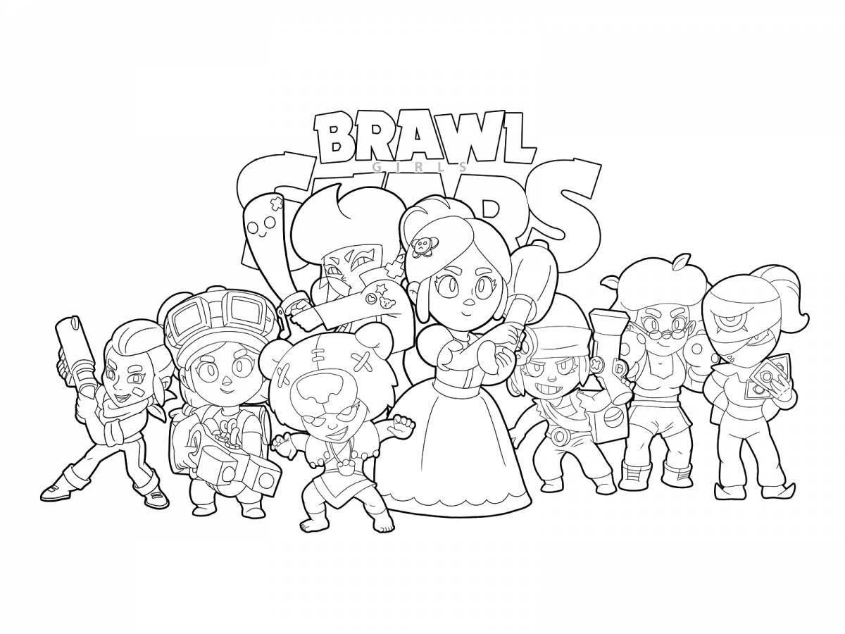 Glowing coloring brawl stars brawler icons