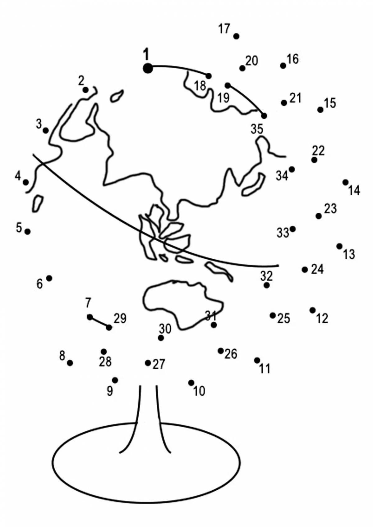 Photo Coloring book dazzling geography for grade 8