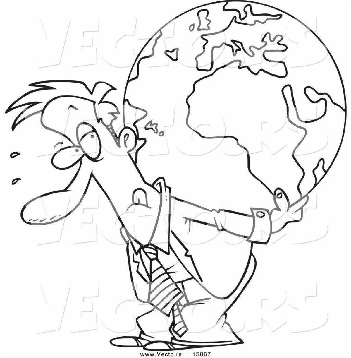 Photo Animated 8th grade geography coloring book