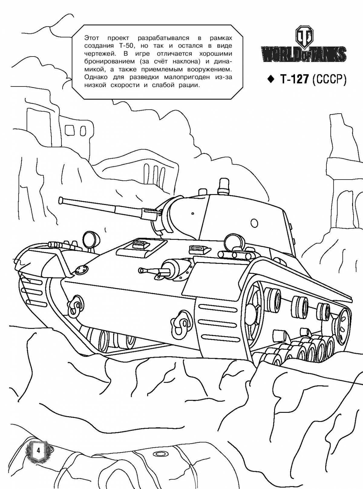 Awesome world of tank blitz coloring book