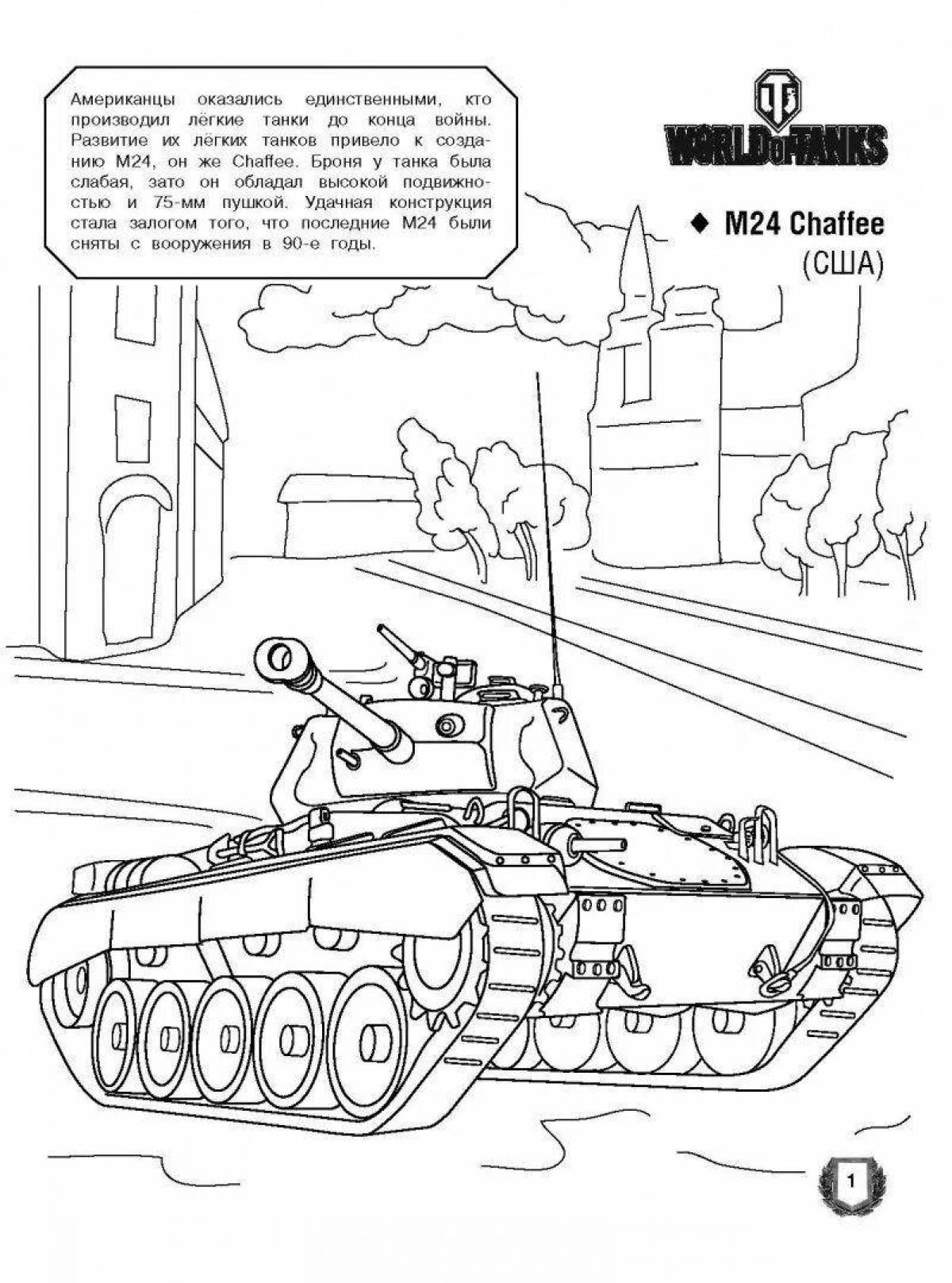 Comic coloring world of tank blitz