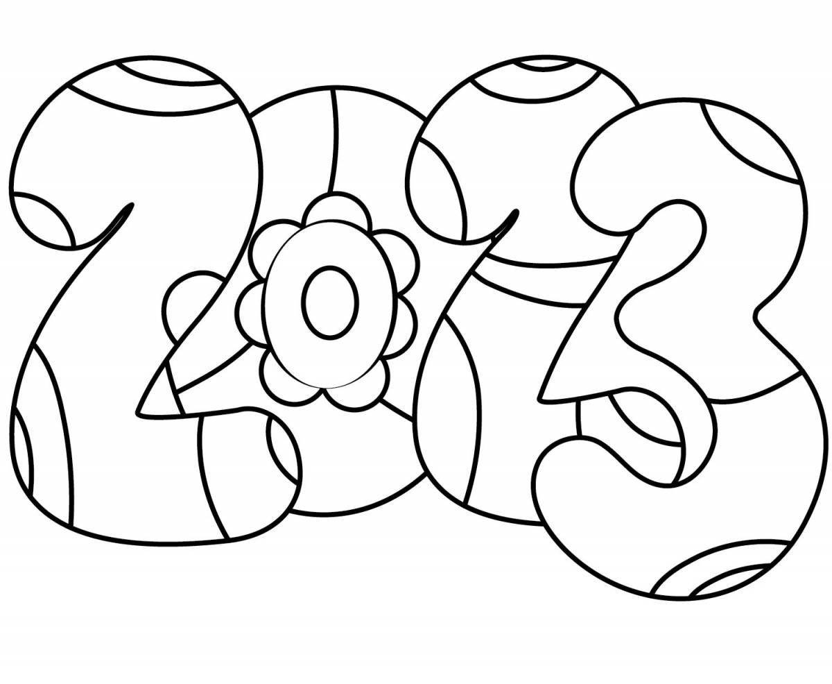 Coloring pages for girls new year 2023