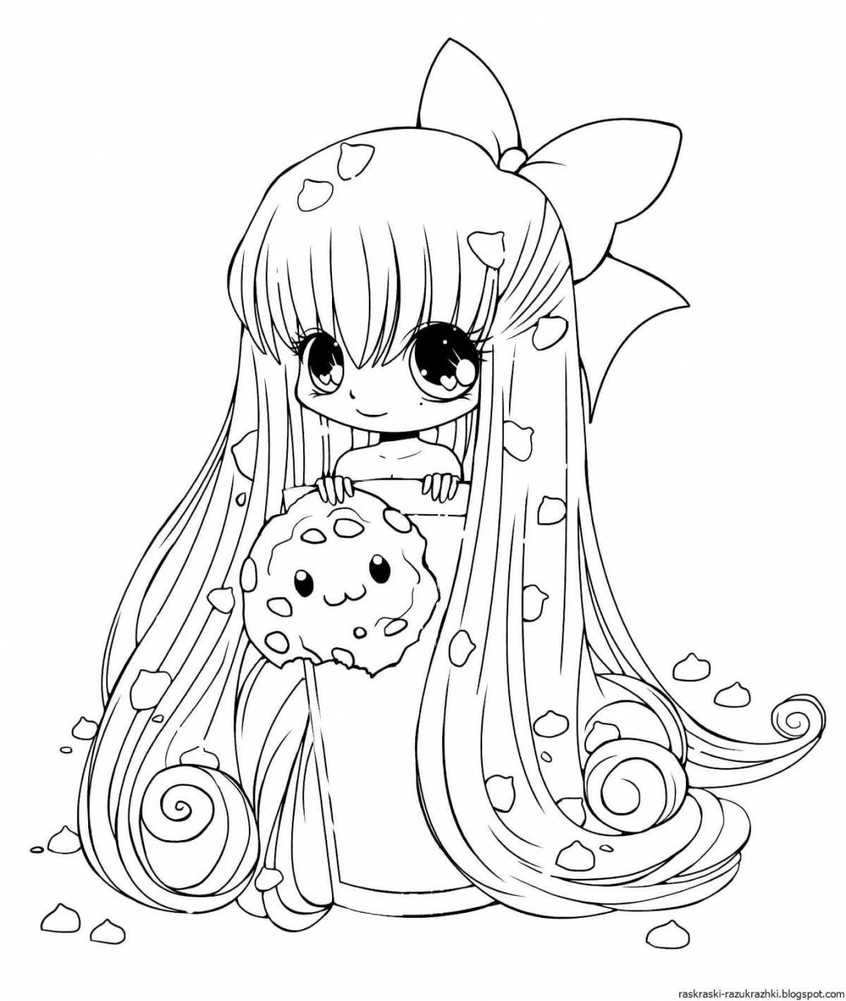 Alluring anime coloring pages for girls 8 years old