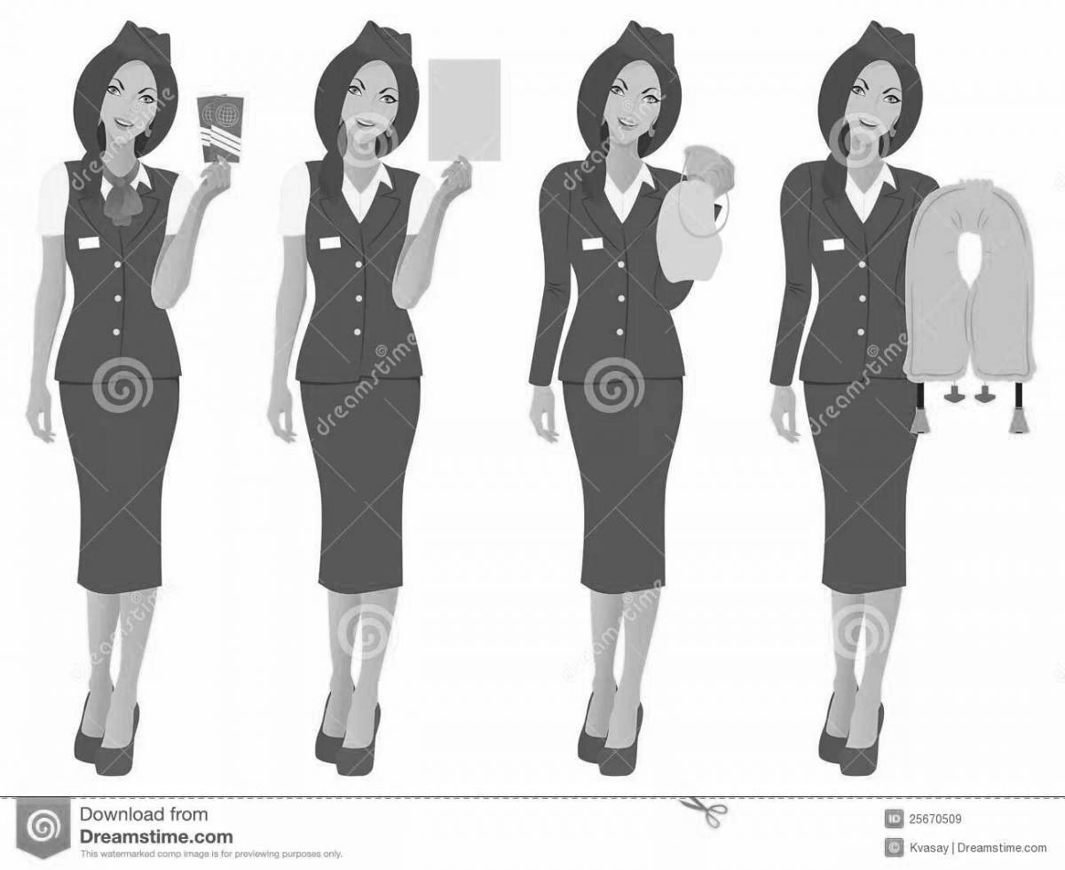 Radiant aircraft maid uniform