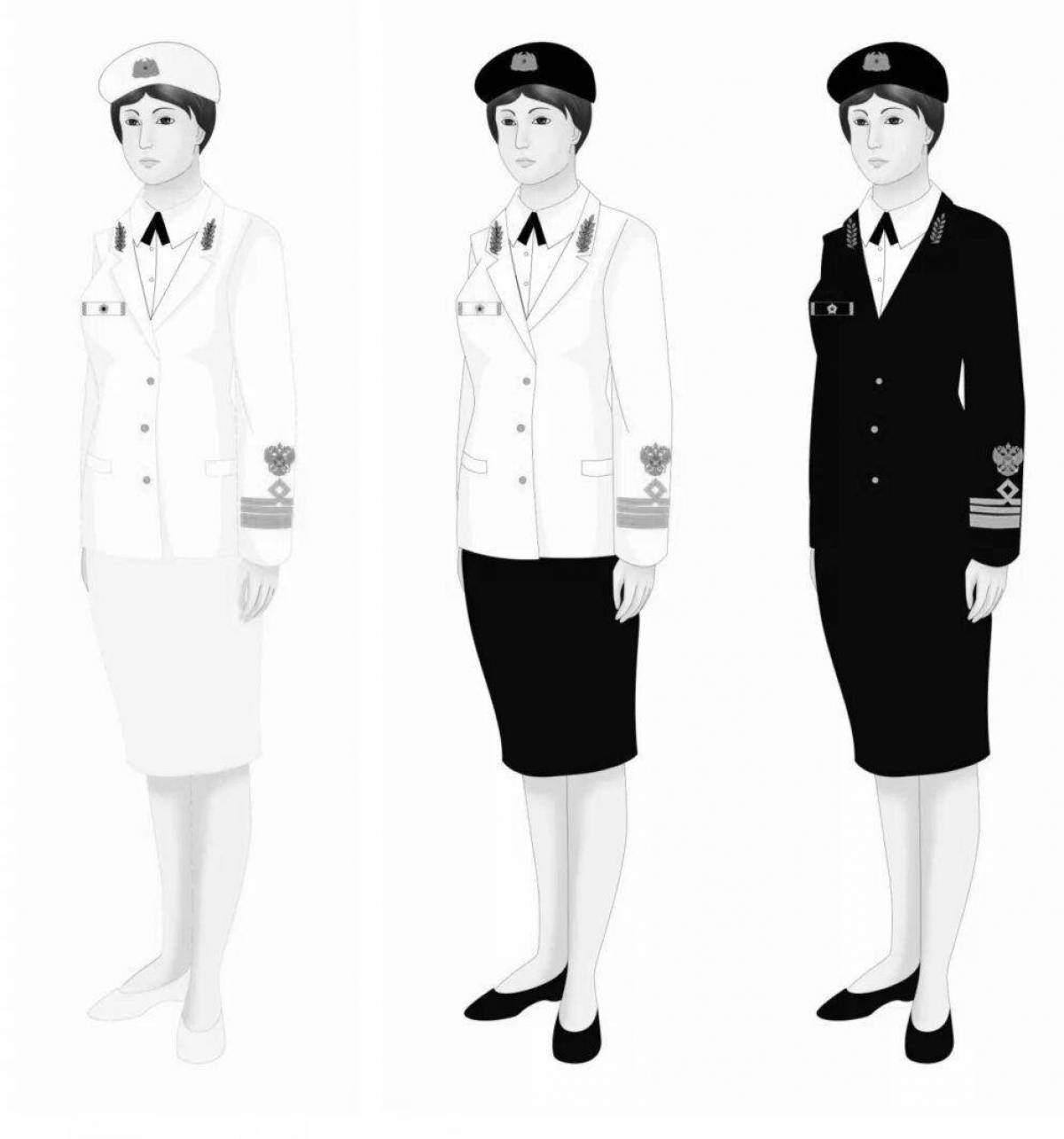 Shiny plane maid uniform