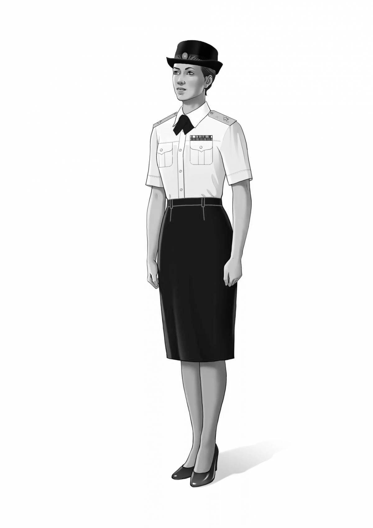 Attractive aircraft maid uniform