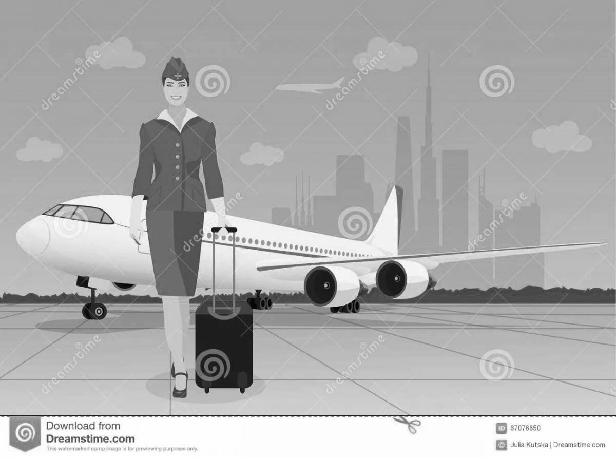 Fascinating airplane maid uniform