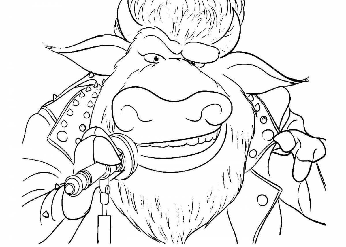 Funky sing 2 cartoon print