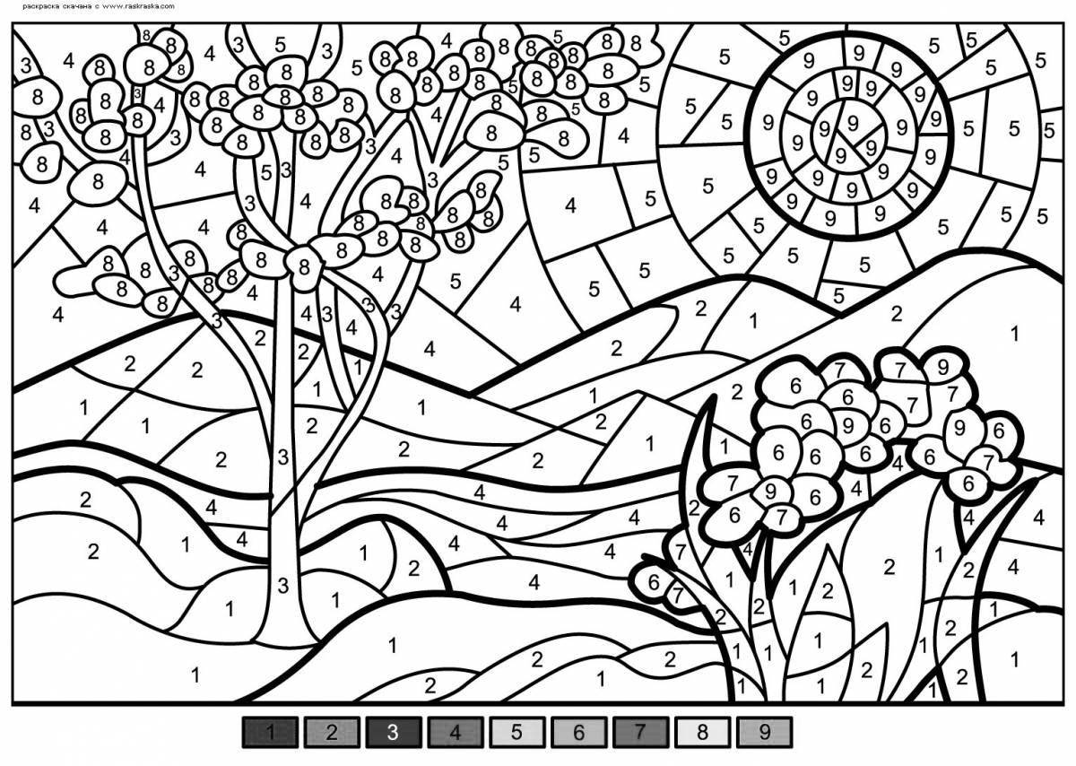 Creative coloring for the paint program