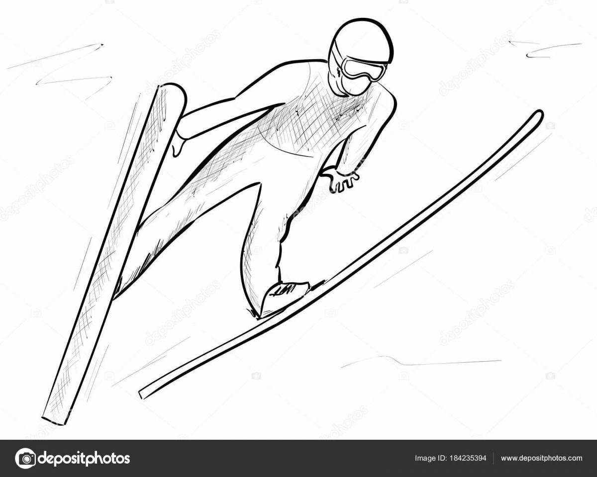 Skier in motion #1