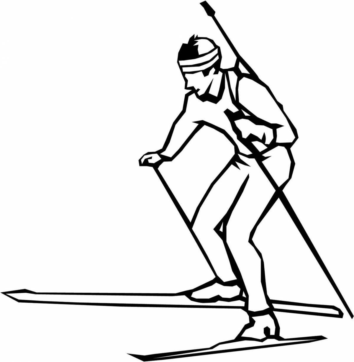 Лыжника в движении #3