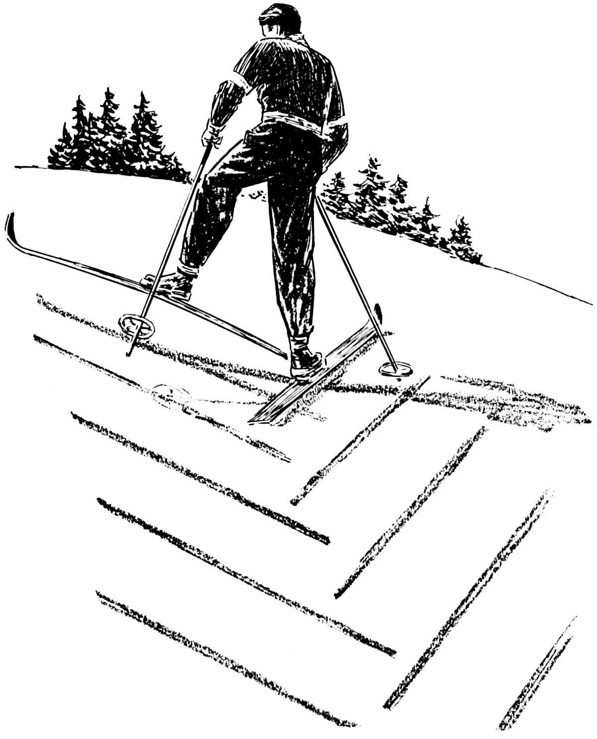 Лыжника в движении #8