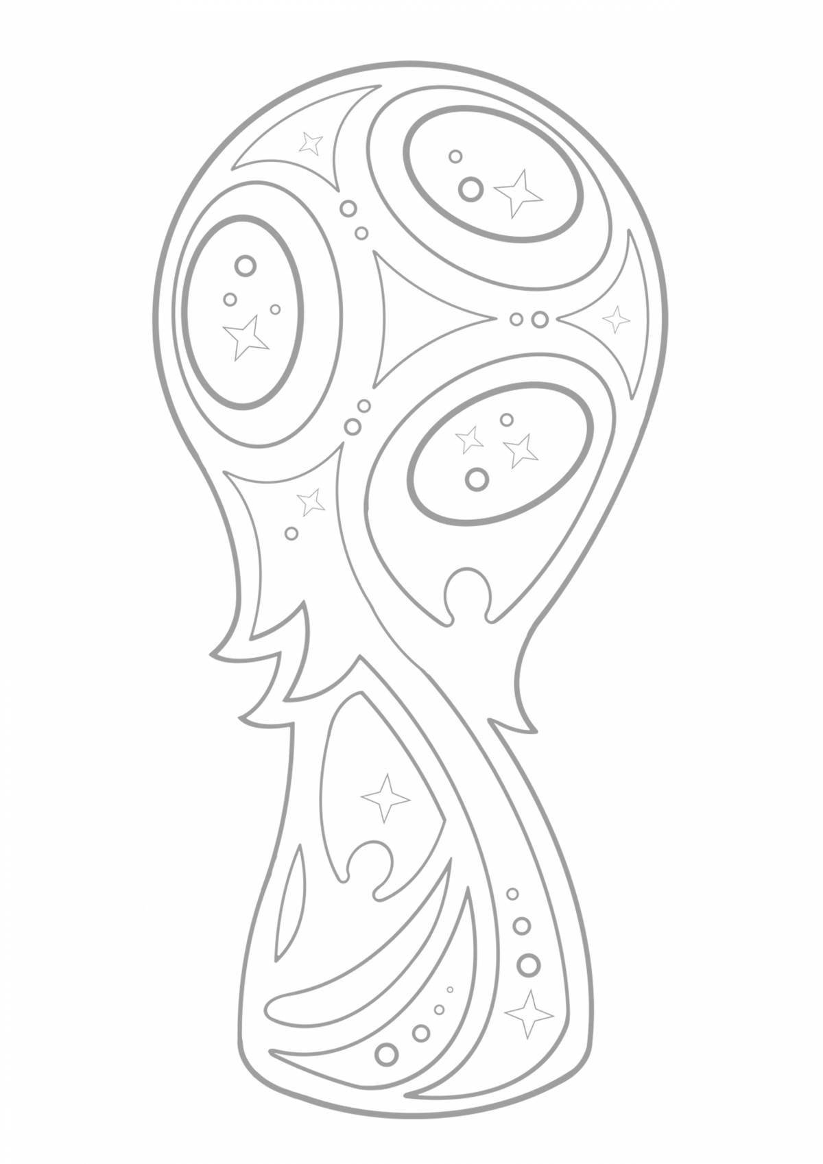 Яркая страница раскраски чемпионата мира по футболу