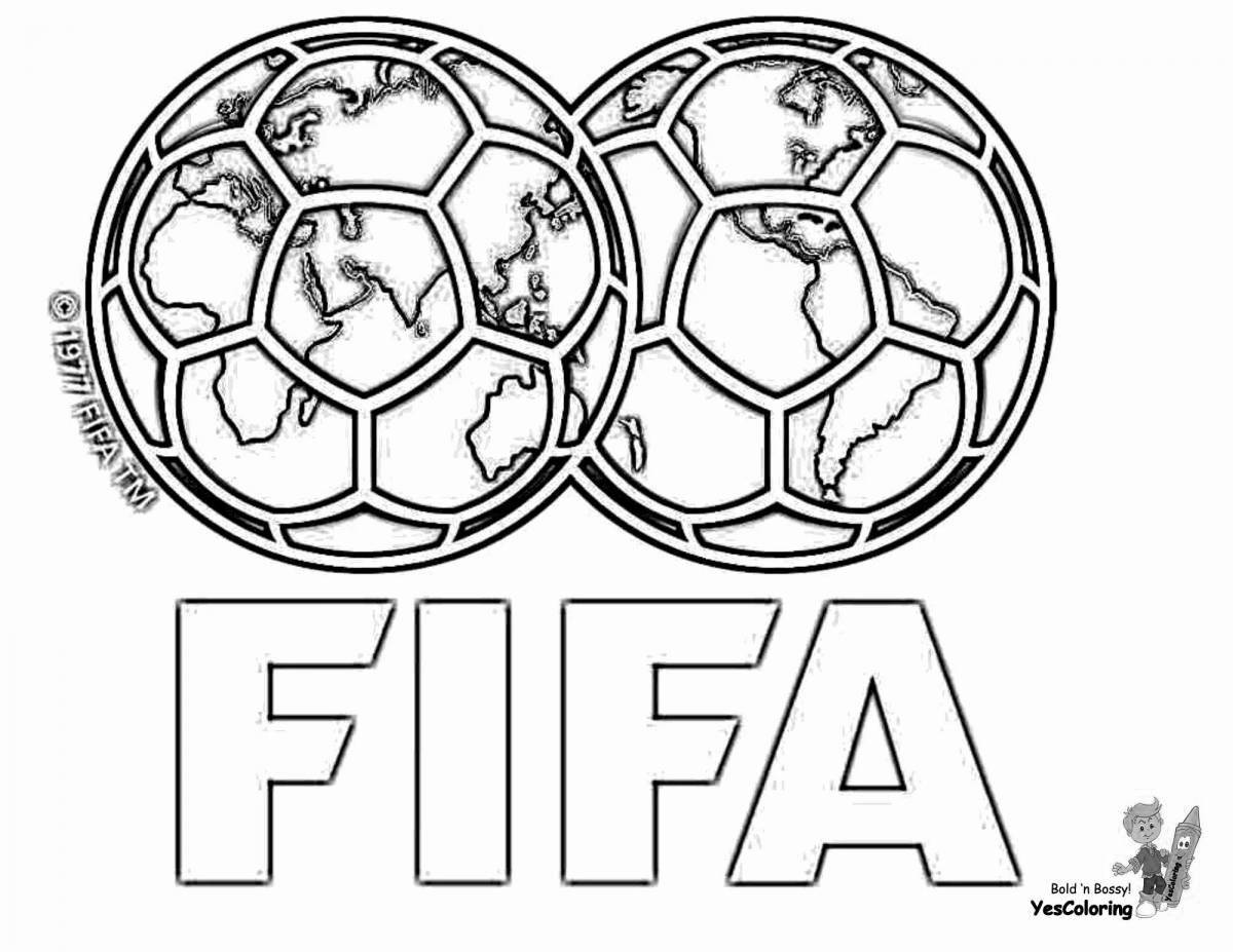 Photo Glitter World Cup coloring book