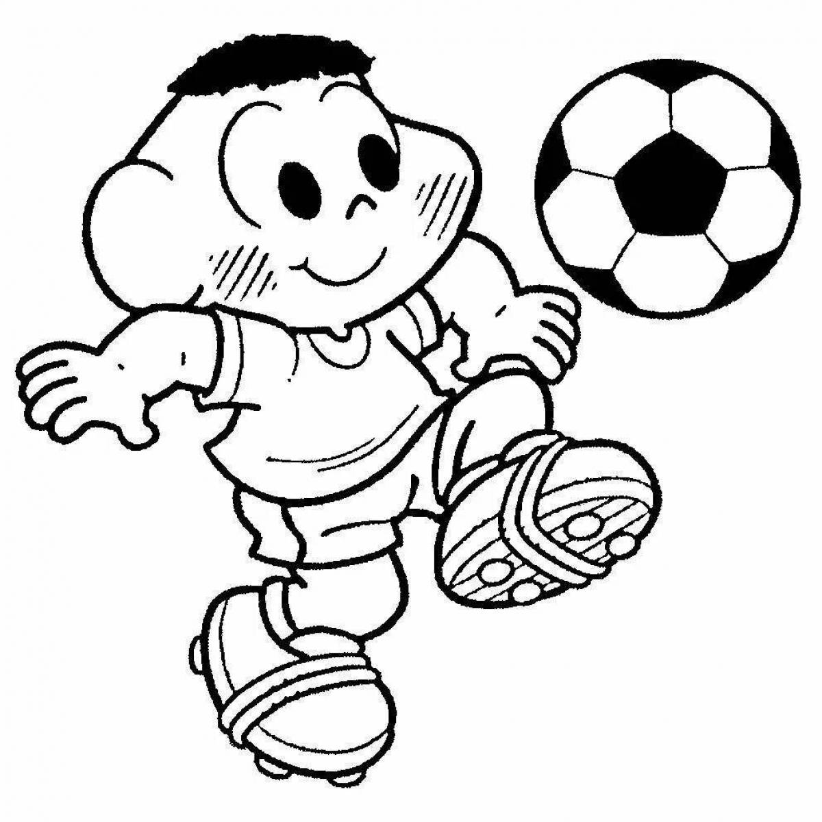 Coloring page wild football world cup