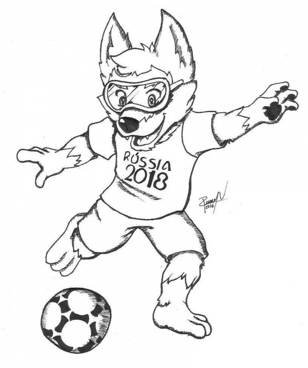 Coloring page hypnotic football world cup