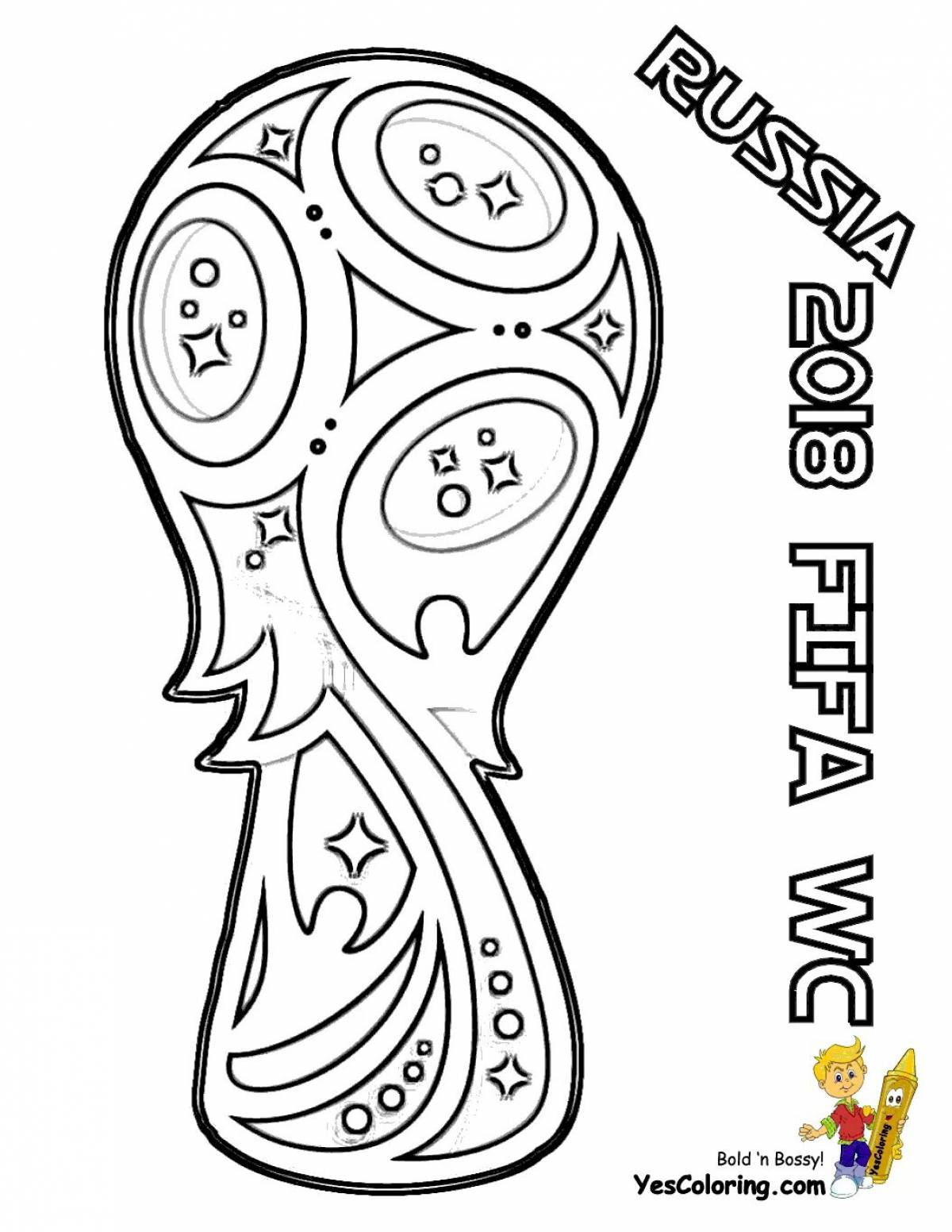 Photo Live football world cup coloring page