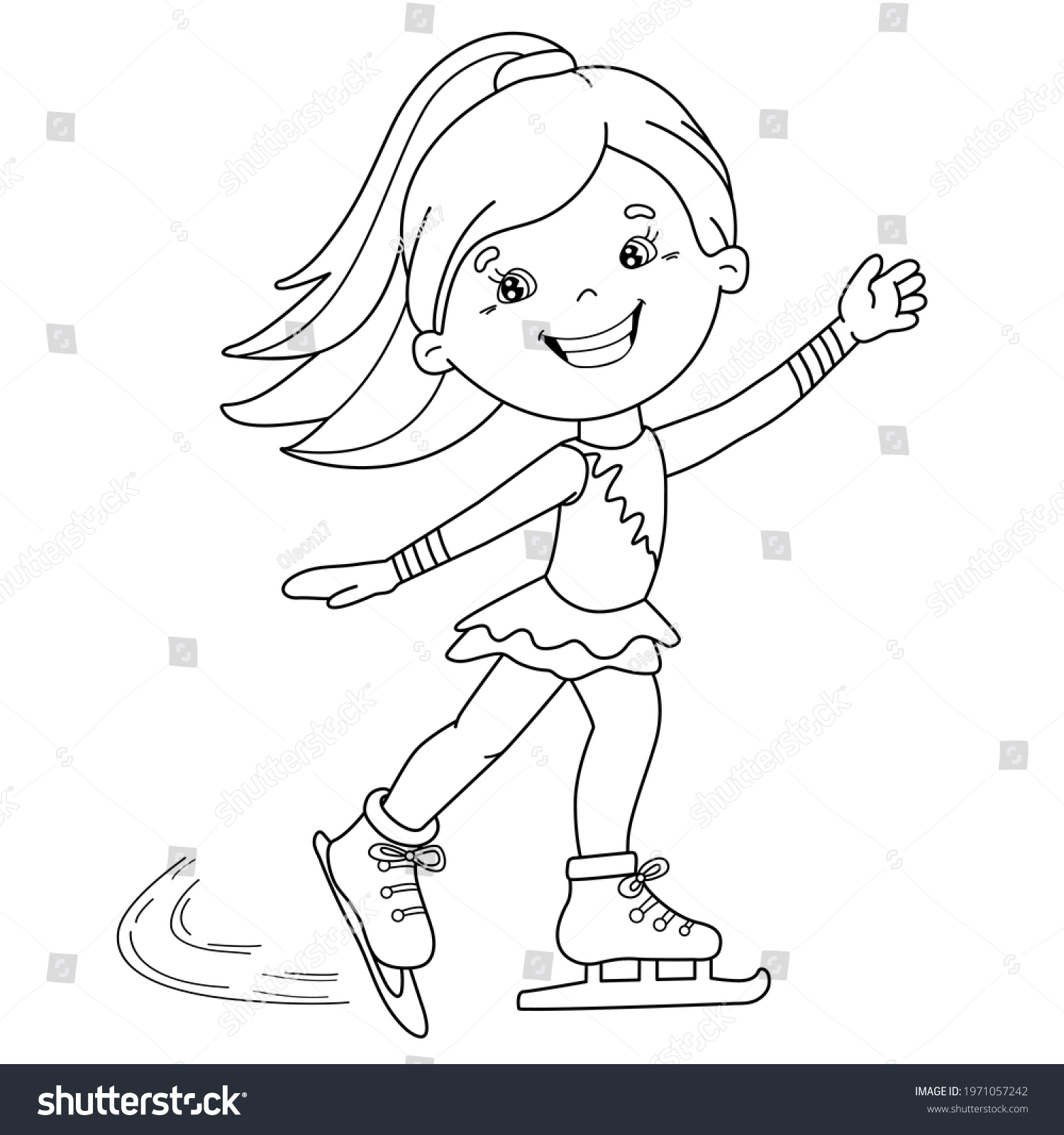 Девочка катается на коньках #20