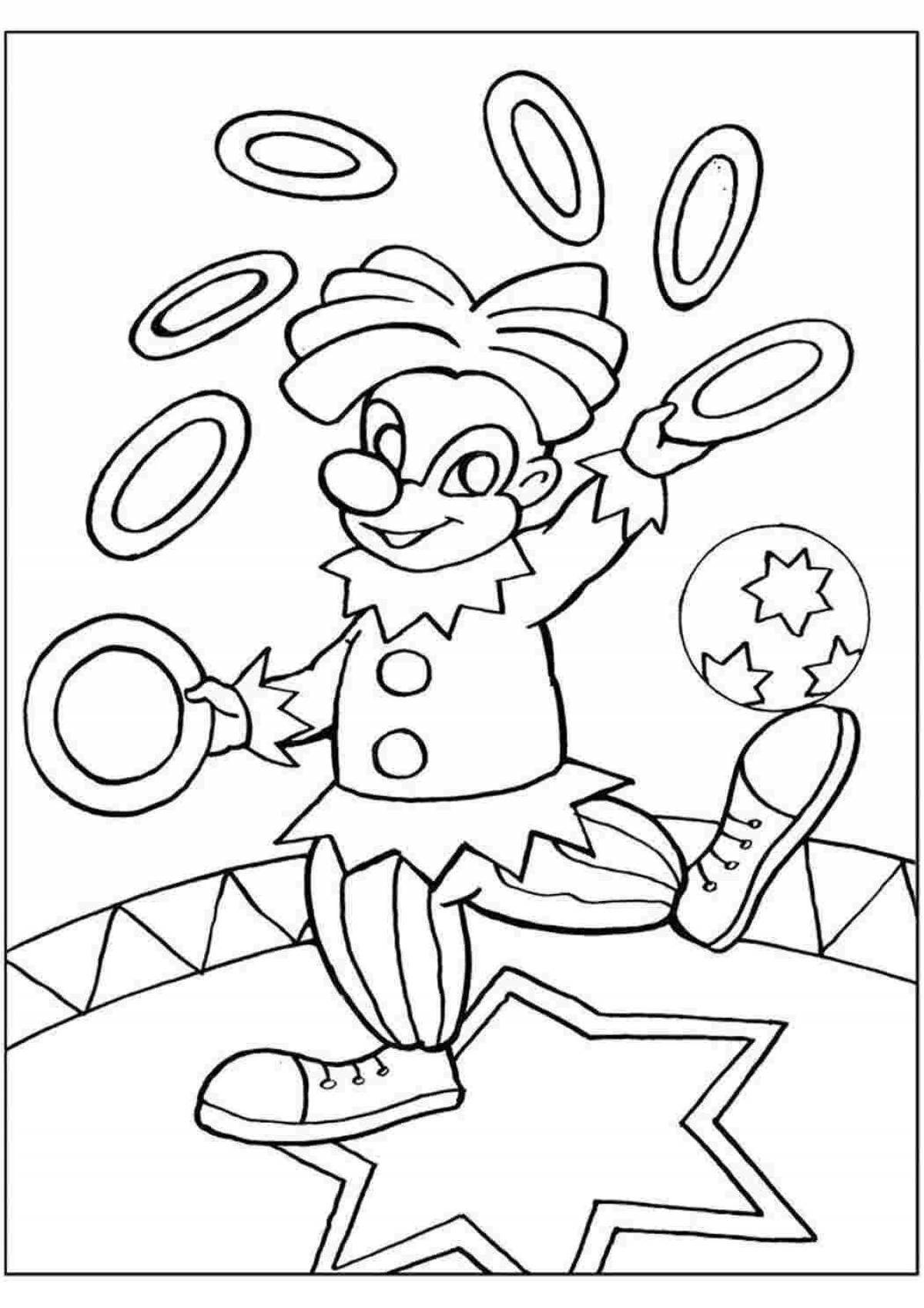 Fun circus coloring book for kids