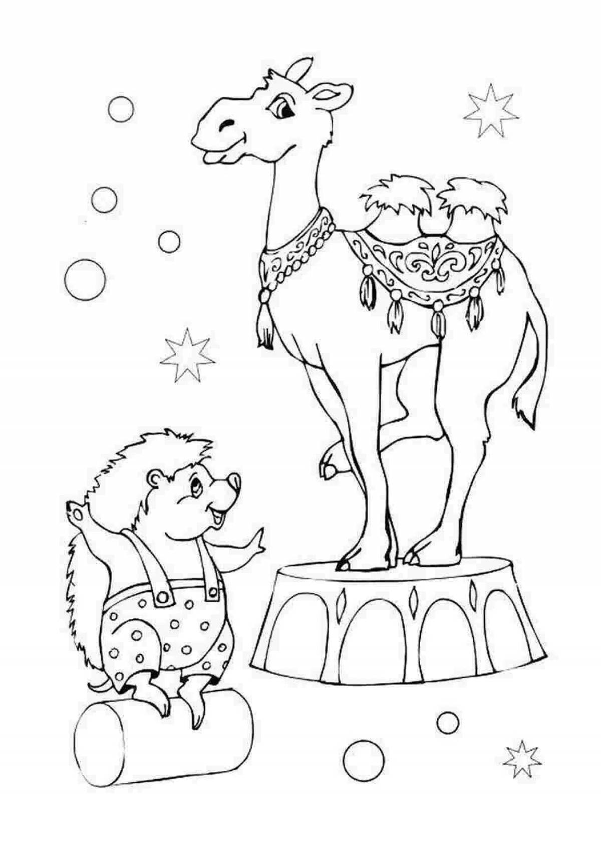 Exciting circus coloring book for kids