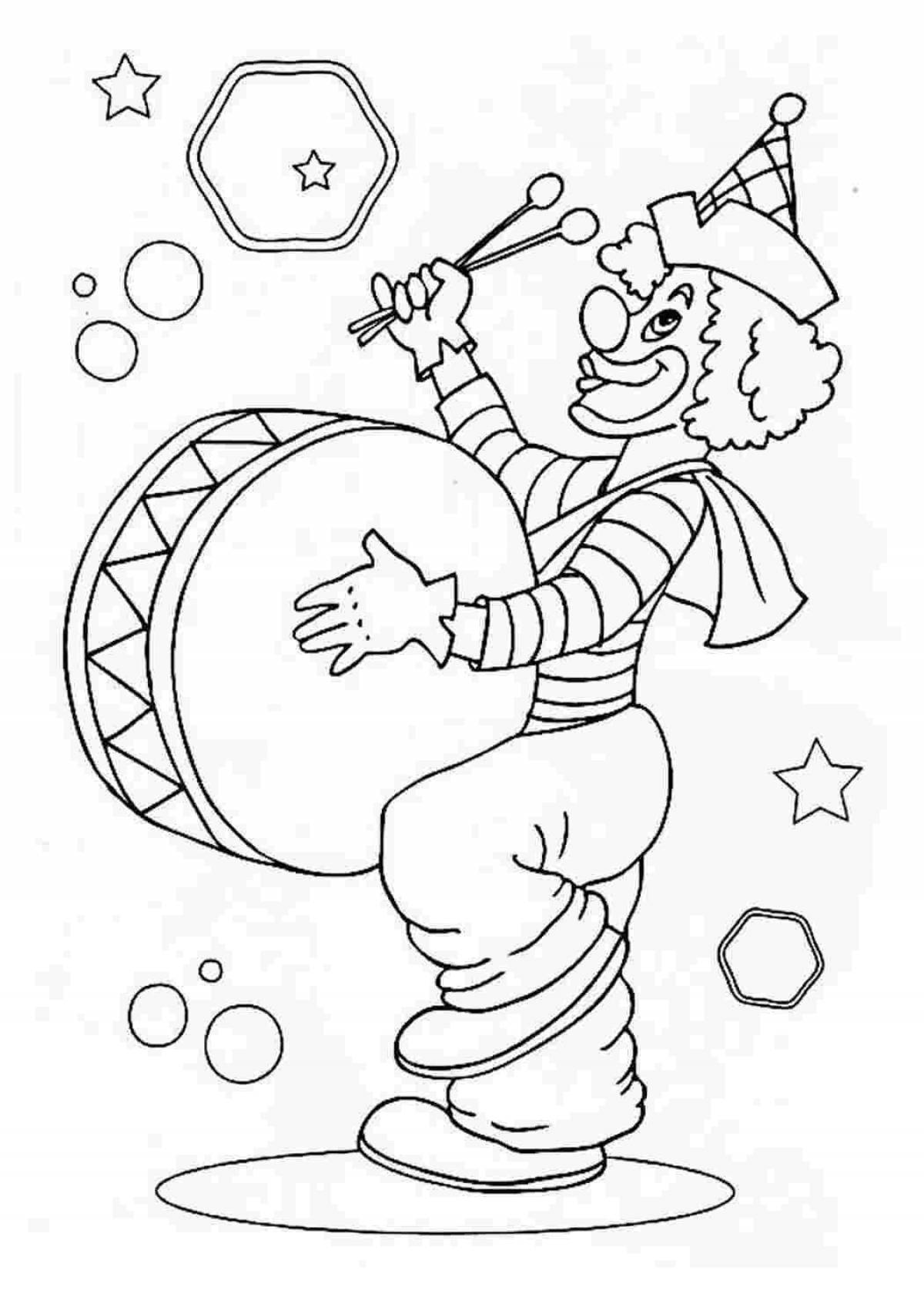 Merry circus coloring for children 5-6 years old