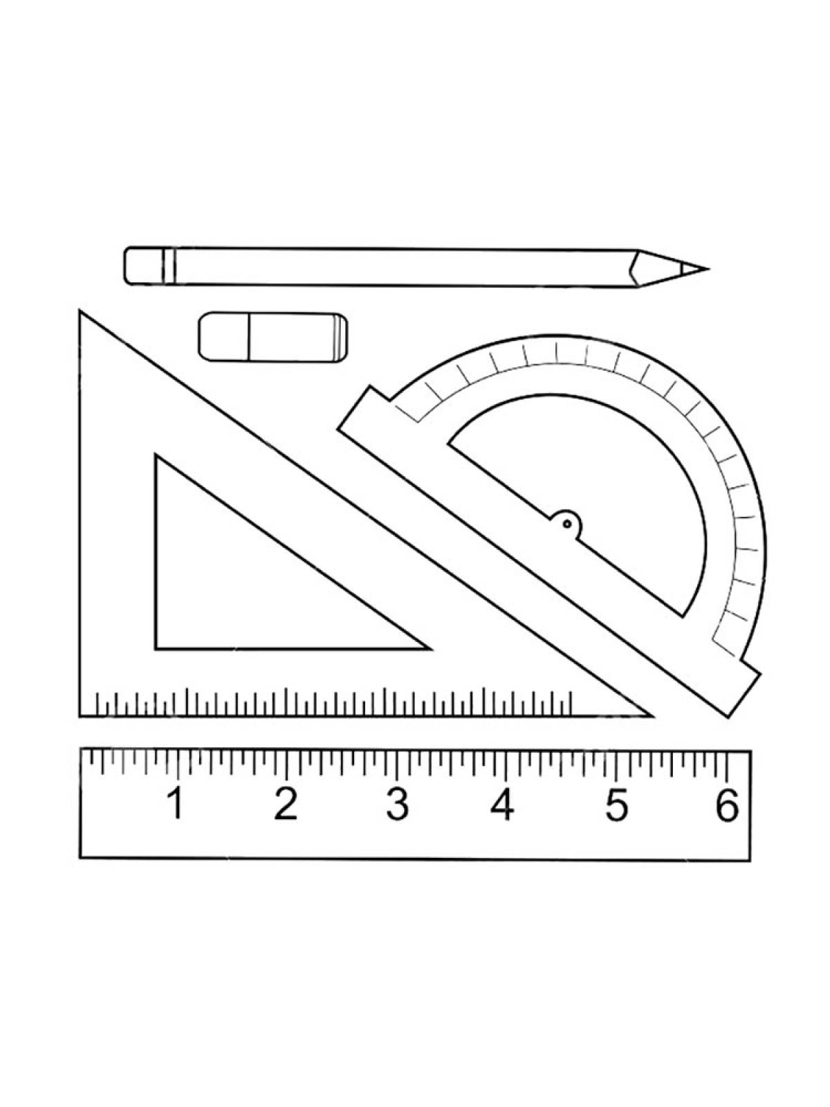 Рисунок линейки школьной