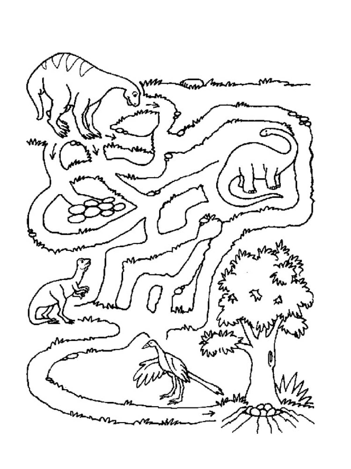 Лабиринт выбор. Раскраска Лабиринт. Лабиринт раскраска для детей. Лабиринты в джунглях раскраски. Лабиринт динозавр.