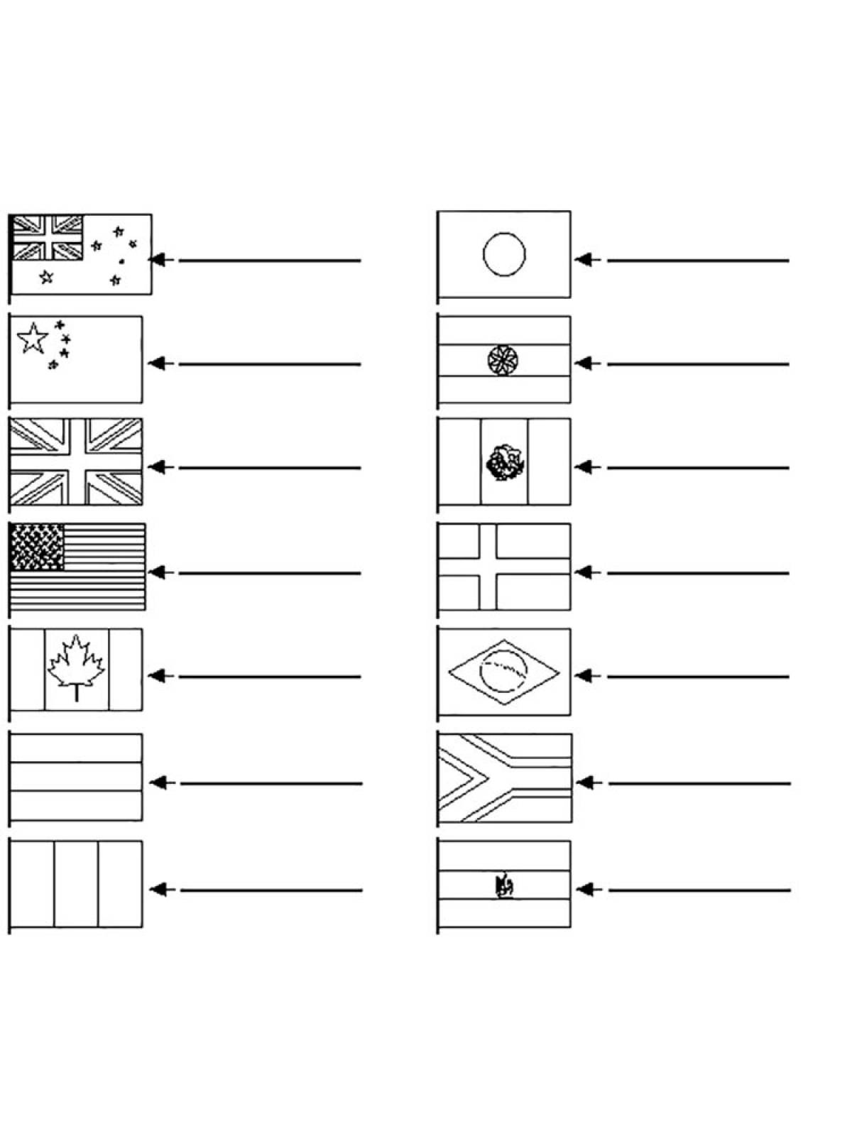Coloring Pages Educational Flags (56 pcs) download or print for free Coloring Pages Educational Flags (56 pcs) download or print for free