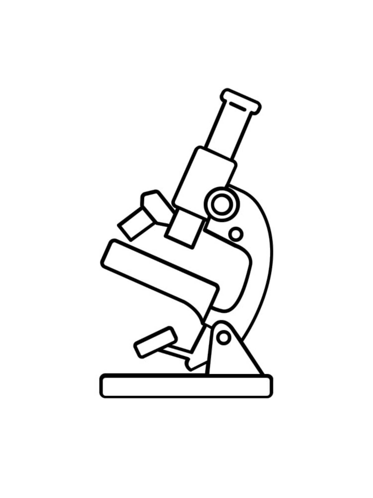 Рисунок микроскопа биология. Микроскоп сбоку рисунок. Разукрашка световой микроскоп. Зарисовать световой микроскоп. Трафарет микроскопа.