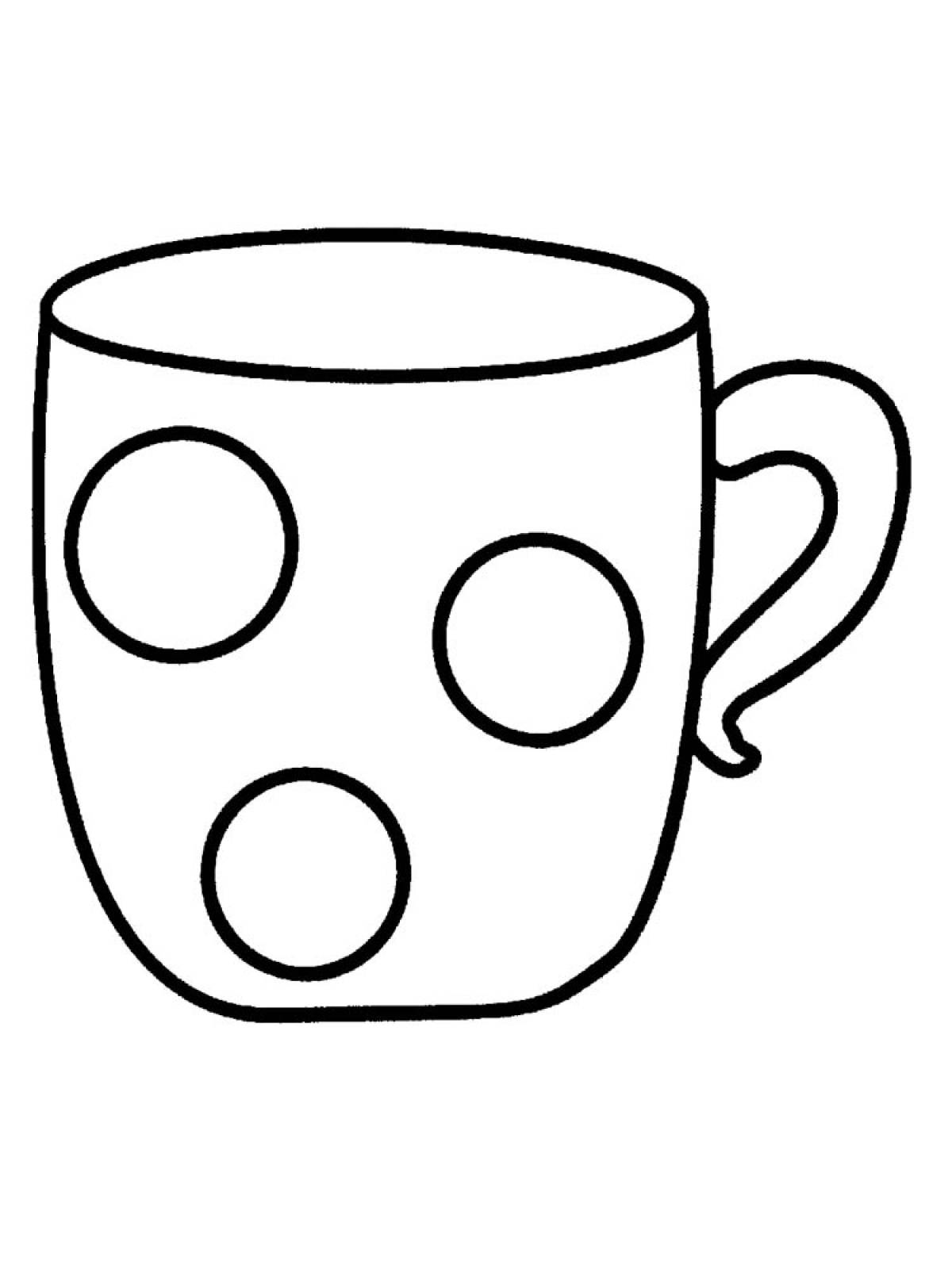 Чашка с геометрическим рисунком раскраска