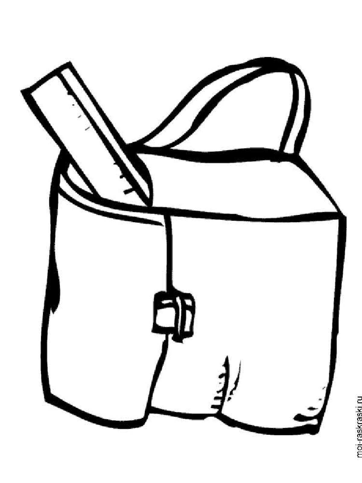 Рисование школьные принадлежности портфель