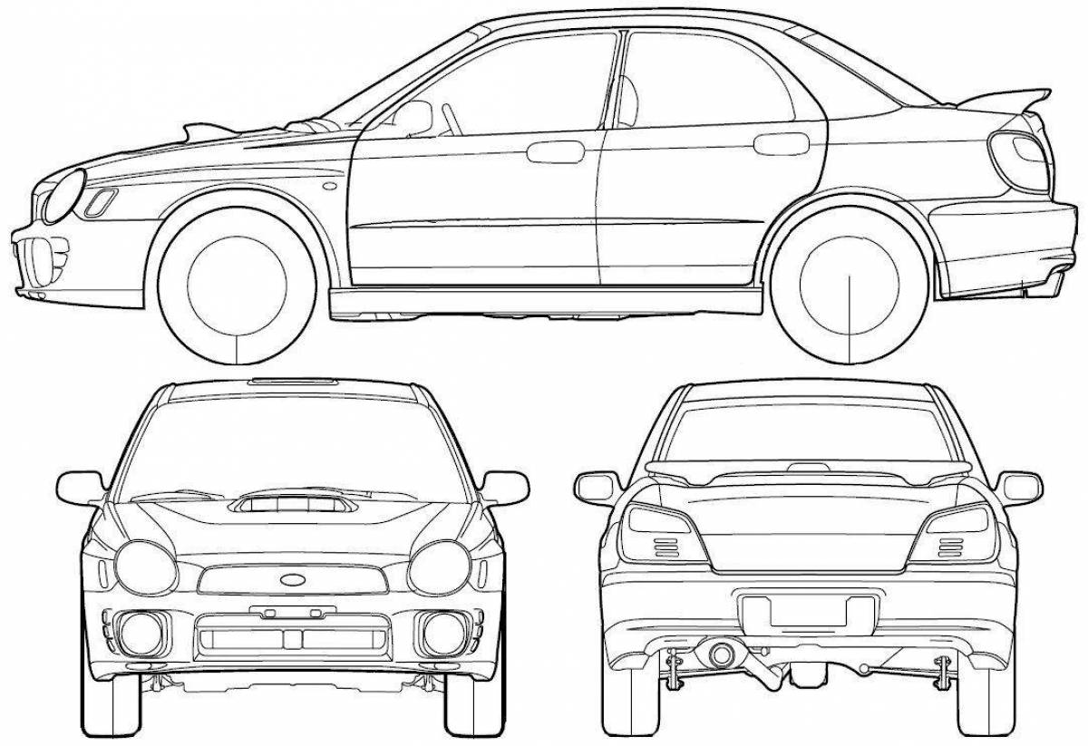 Чертеж Subaru Impreza WRX