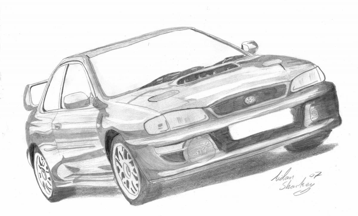 Рисунок субару импреза wrx sti