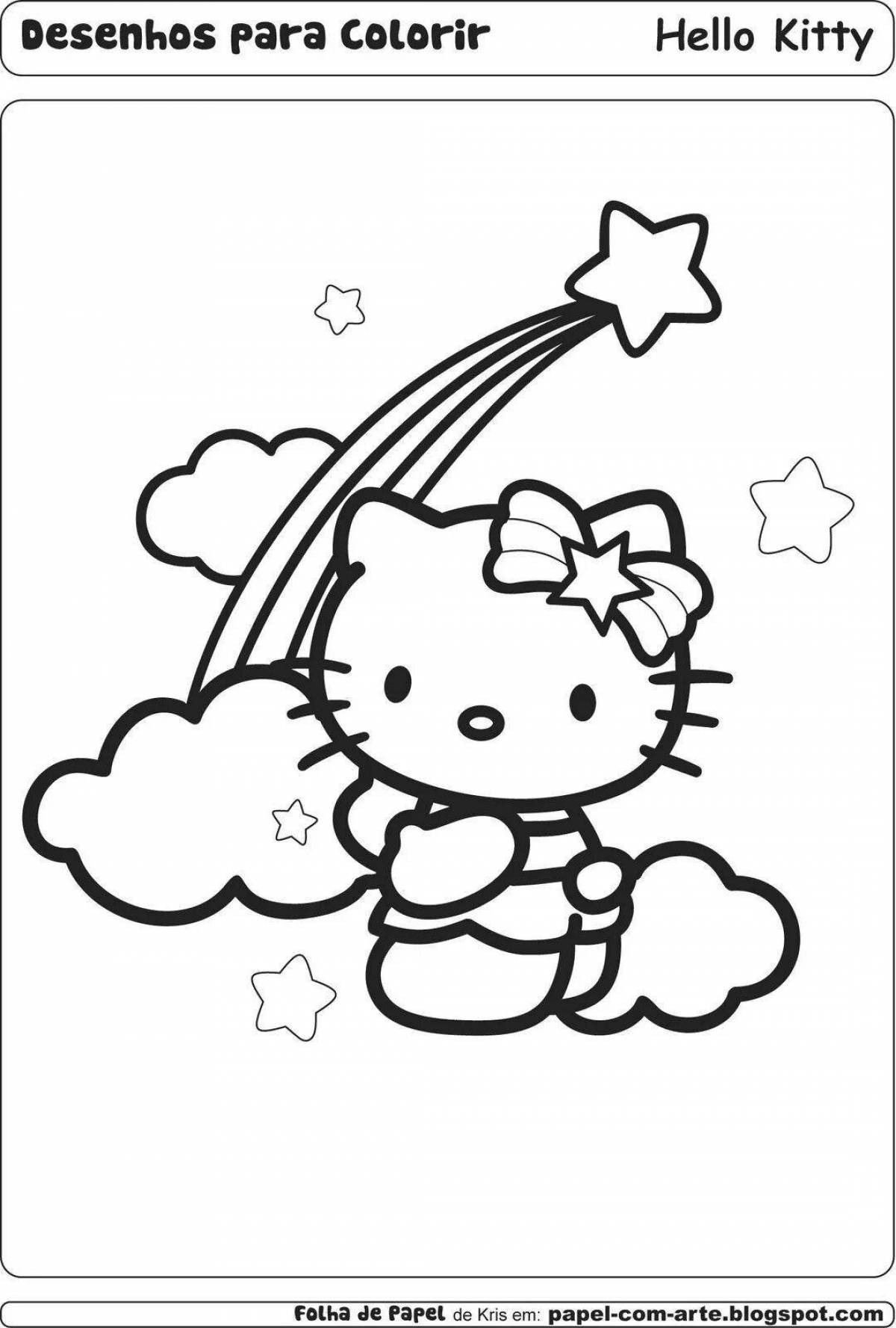 Dazzling melody and coloring hello kitty