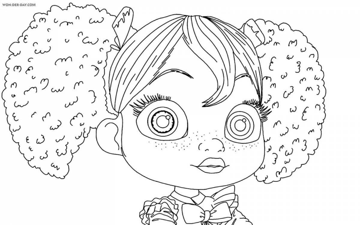 Adorable poppy coloring page