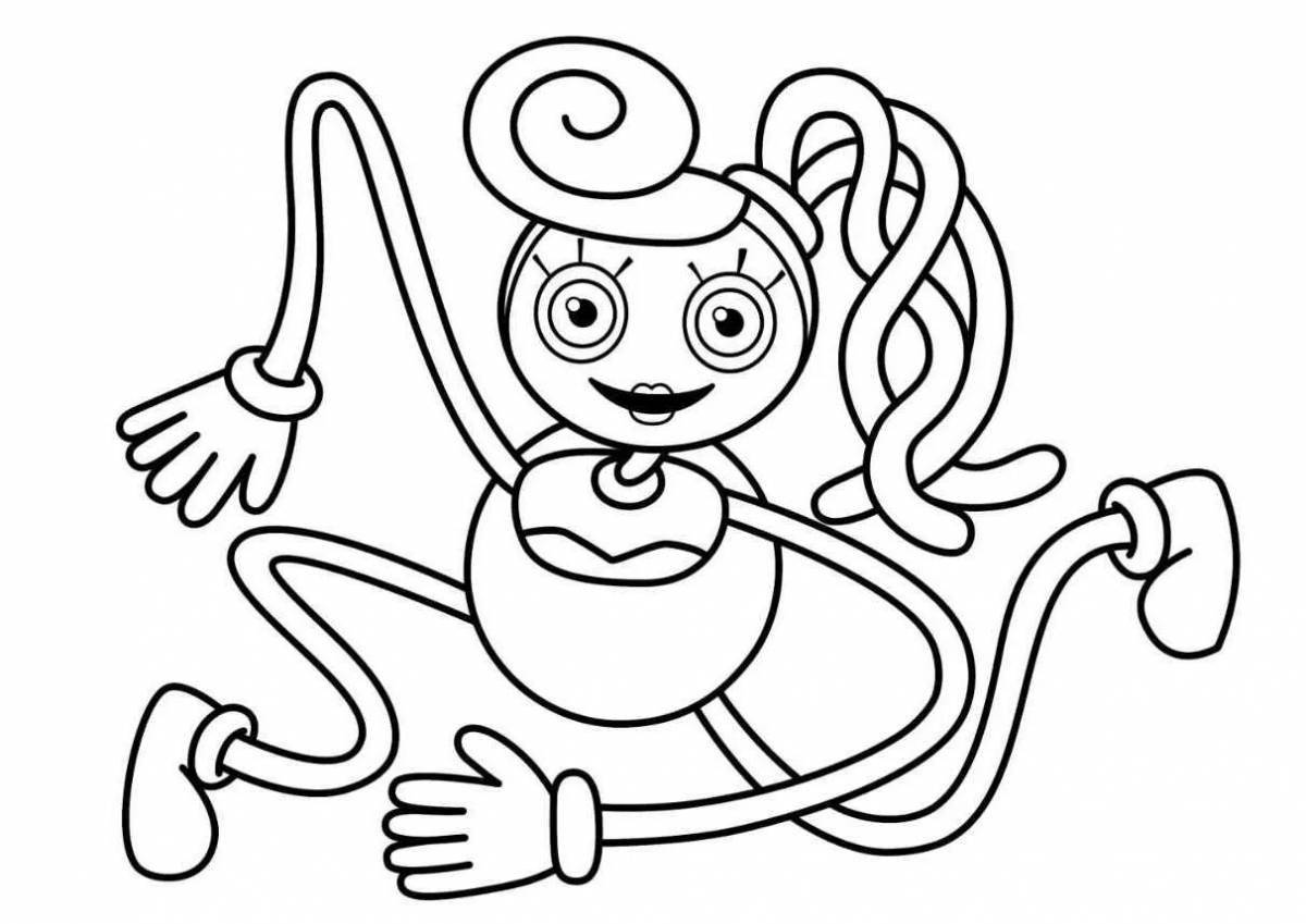 Dazzling Poppy Playtime Coloring Page