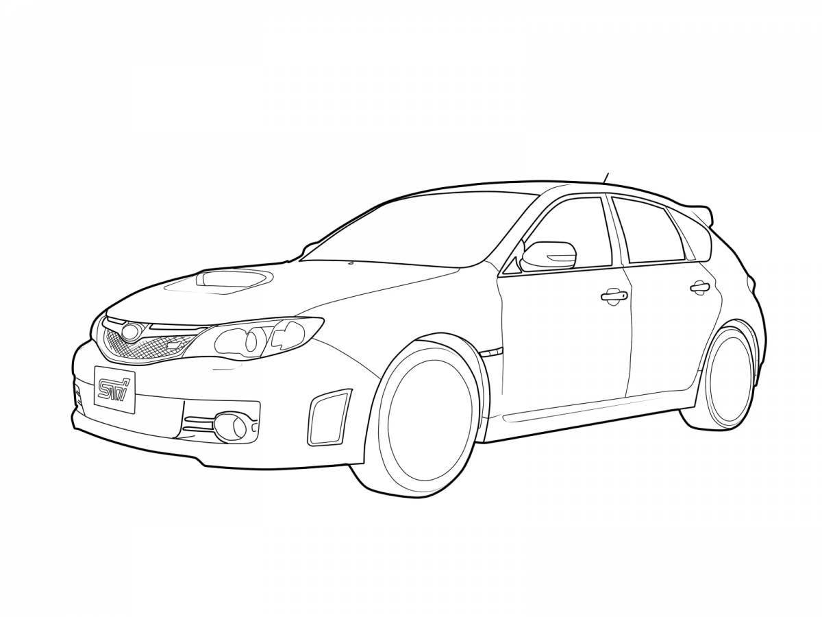 Subaru impreza wrx sti dazzling coloring