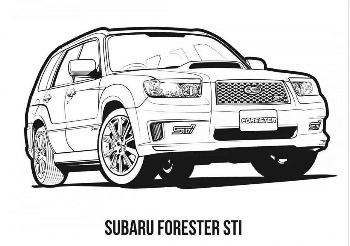Subaru impreza wrx sti intricate coloring