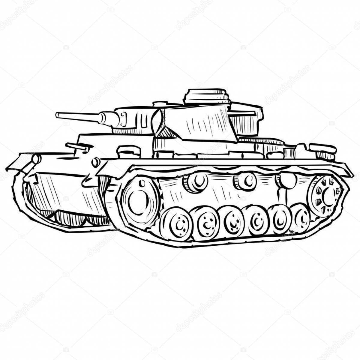 Exciting coloring medium tank t 34