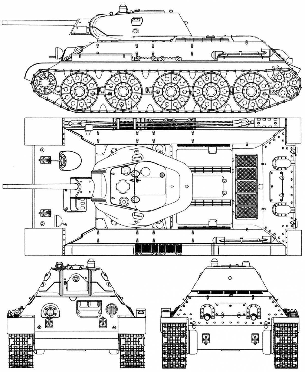 Впечатляющая раскраска средний танк т 34