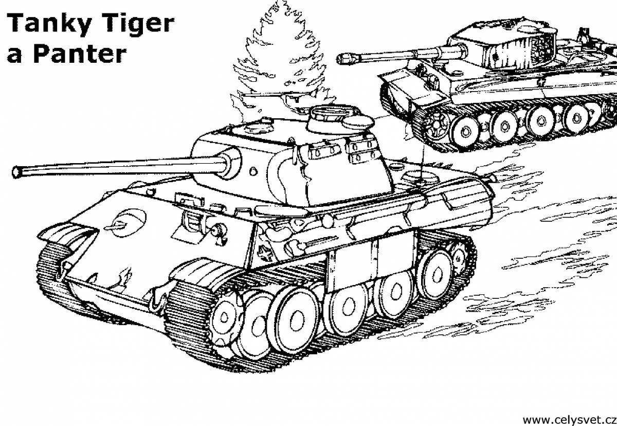 Luxury medium tank t 34 coloring page