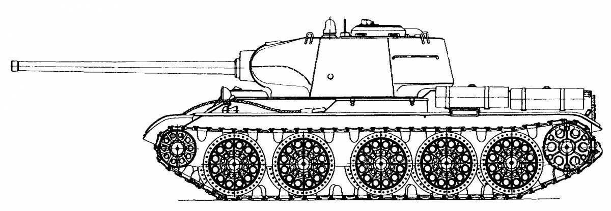 Coloring medium tank t 34