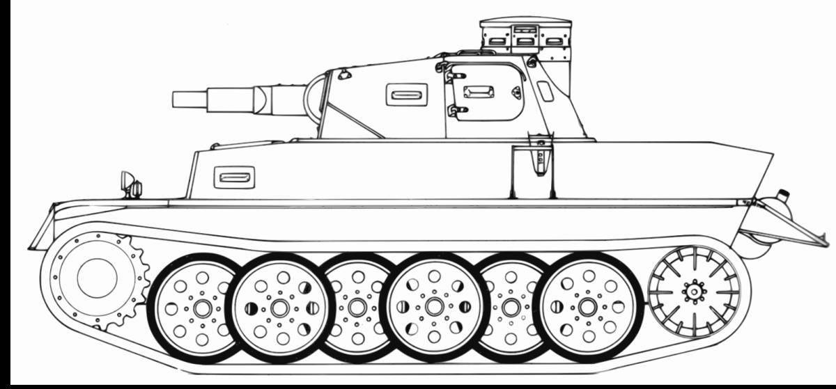 Coloring page graceful medium tank t 34