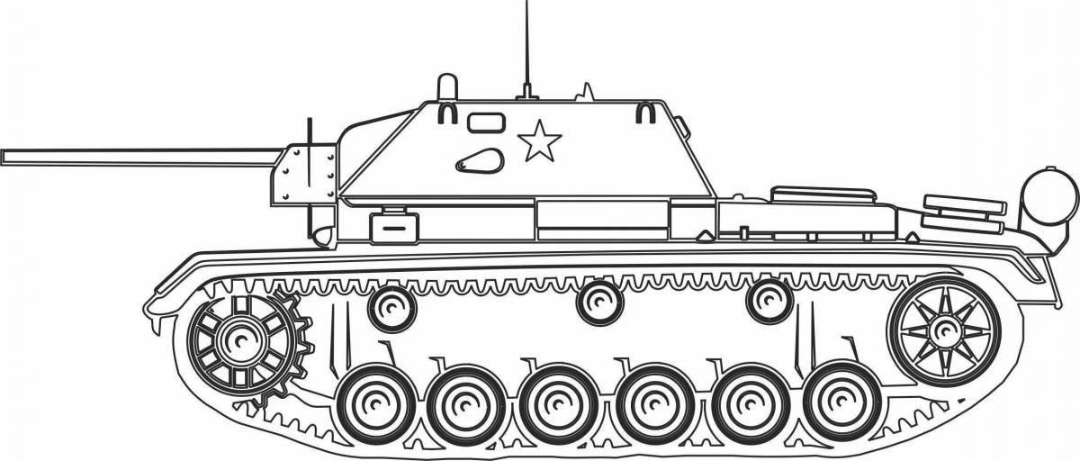 Раскраска средний танк artistic t 34