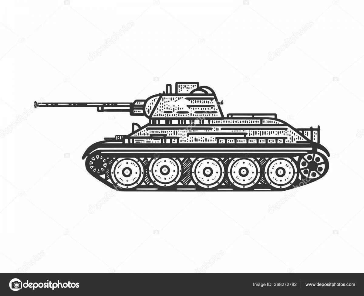Раскраска инновационный средний танк т 34