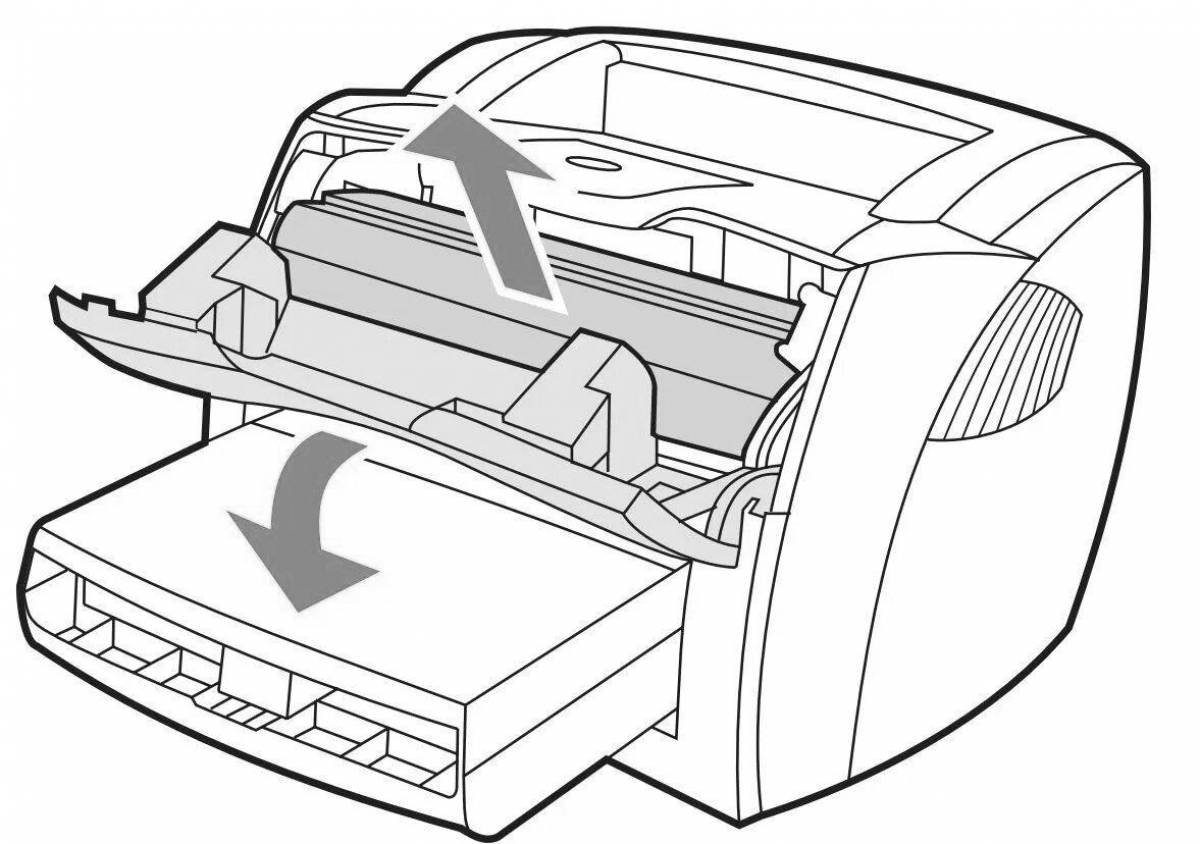 Яркая раскраска принтера