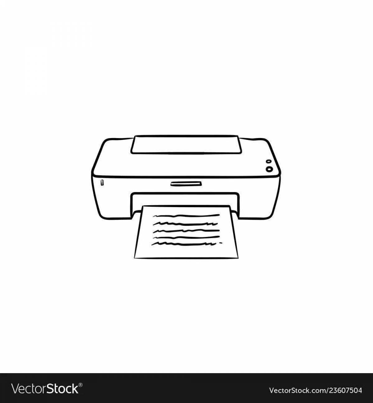 Attractive printer coloring page