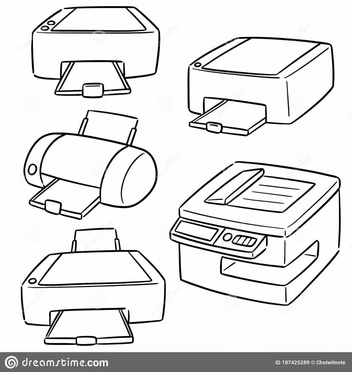 Coloring book magic printer