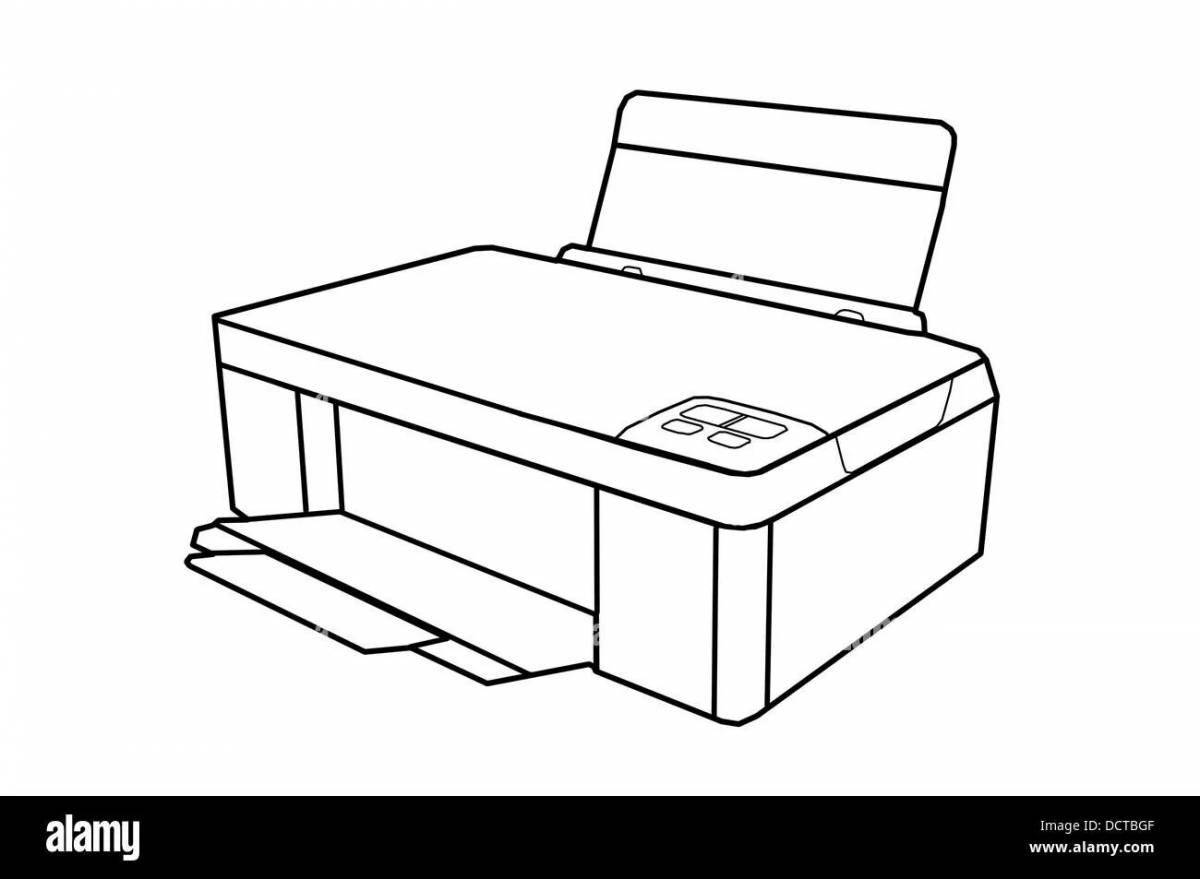 Animated printer coloring page
